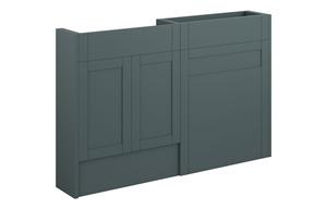 Abbi 1236mm Slim Basin & WC Unit Pack - Matt Green Camo (Grey Cab)